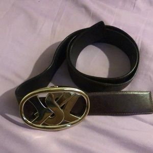 Brown ysl belt